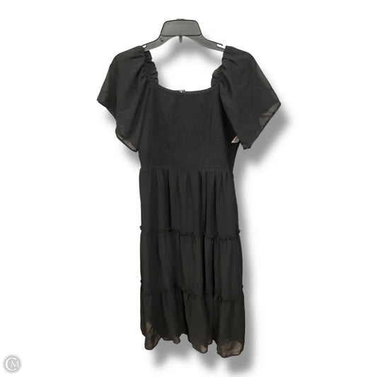Dress Casual Midi By Clothes Mentor In Black, Size: L