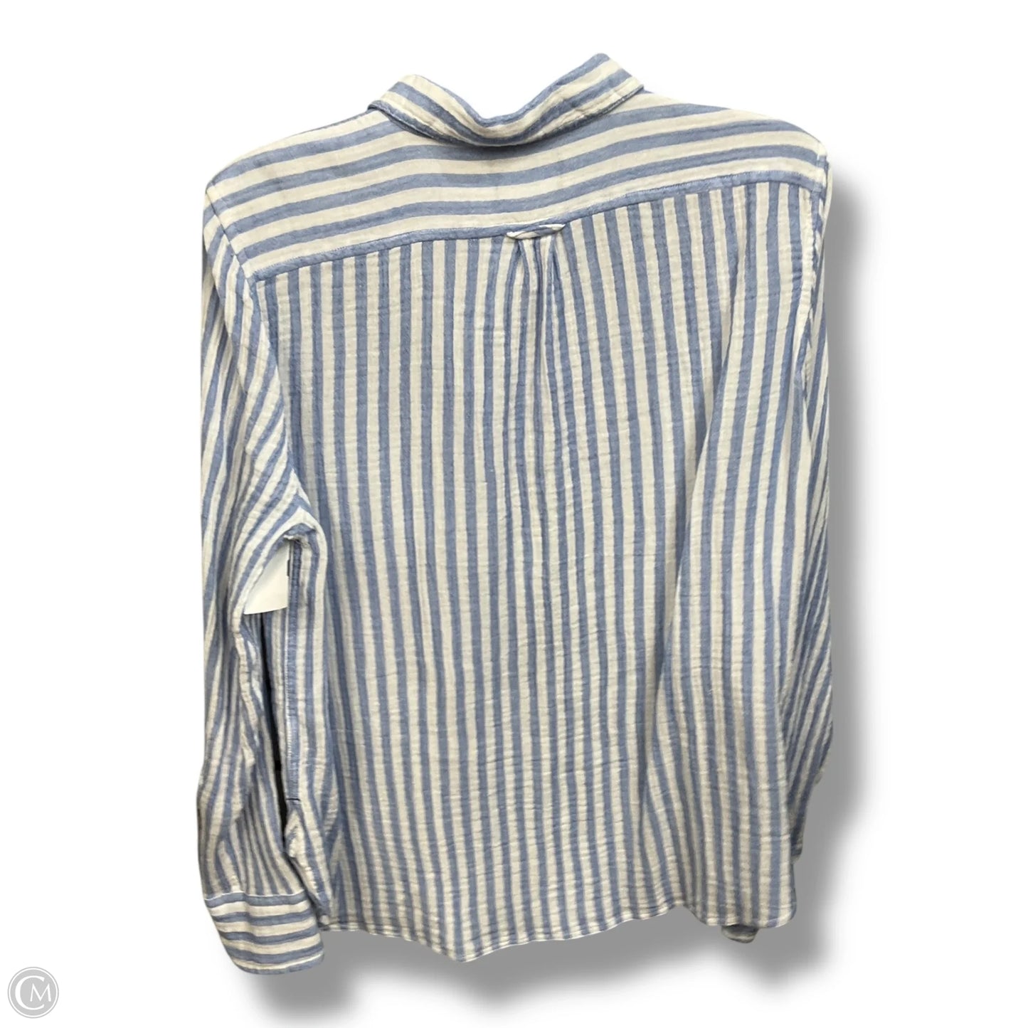 Blouse Long Sleeve By J. Crew In Striped Pattern, Size: L