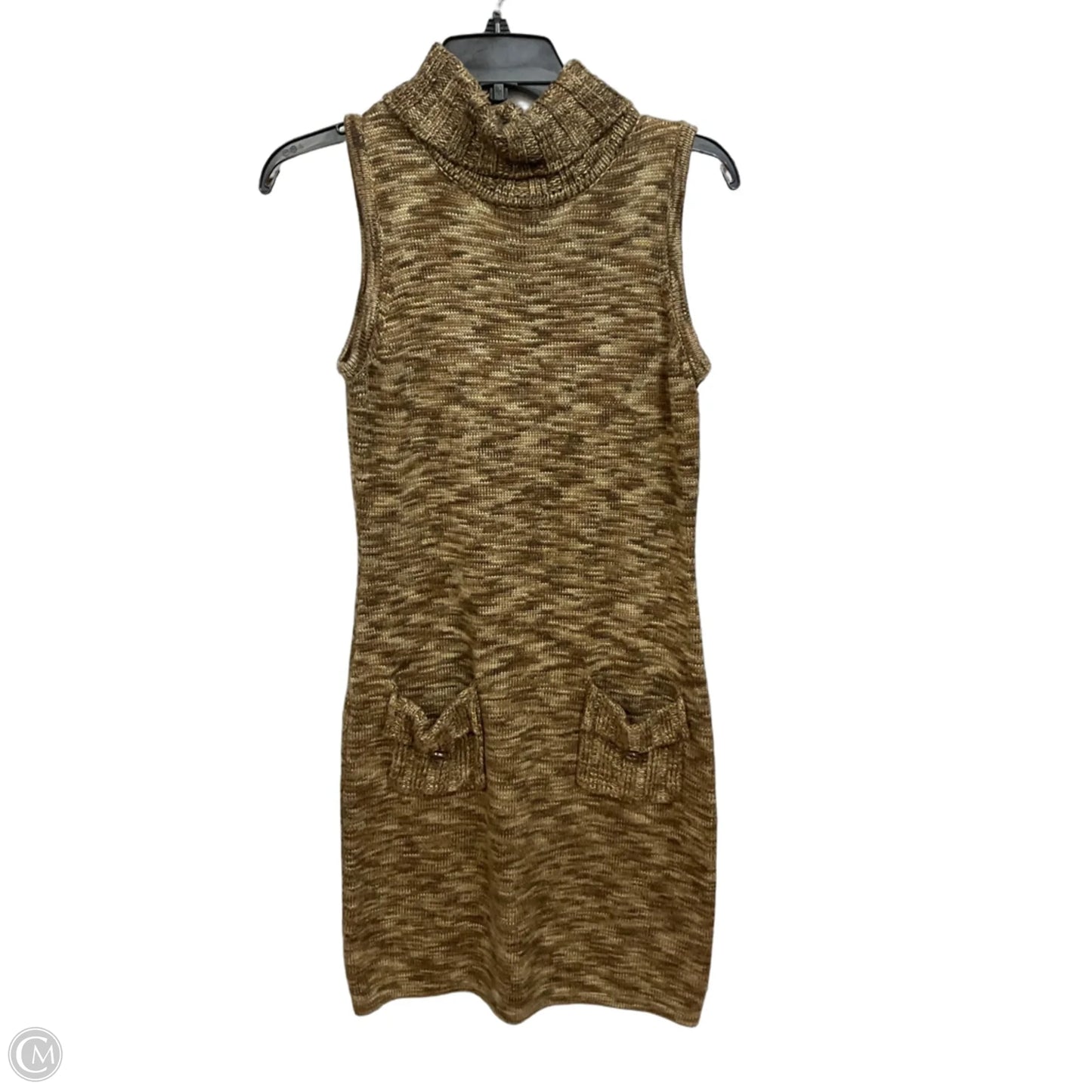 Dress Sweater By Calvin Klein In Brown, Size: S