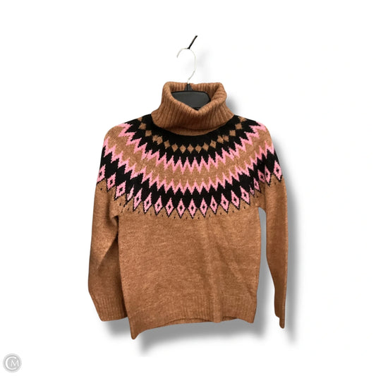 Sweater By Clothes Mentor In Brown & Pink, Size: Xs