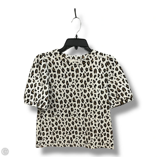 Top Short Sleeve By Loft In Animal Print, Size: Xs