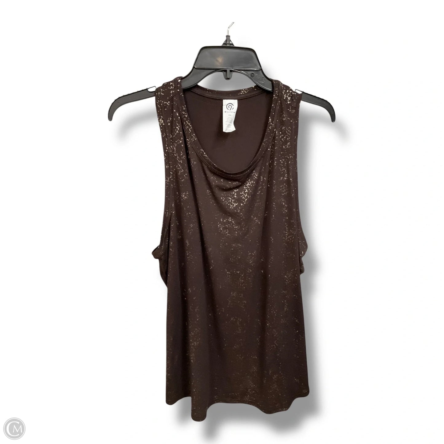 Athletic Tank Top By Champion In Black & Silver, Size: Xxl