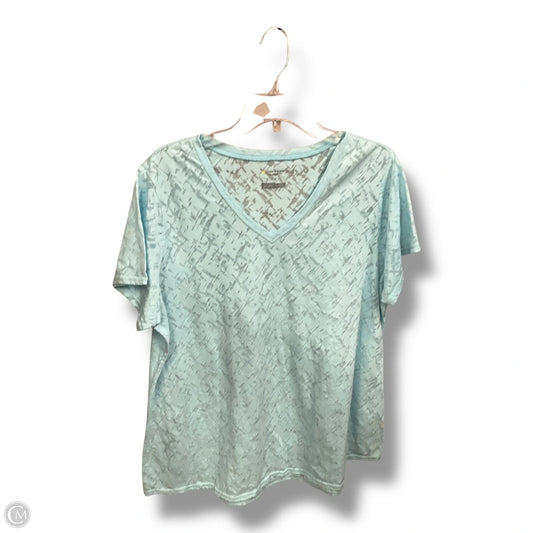 Athletic Top Short Sleeve By Tek Gear In Green, Size: 1x