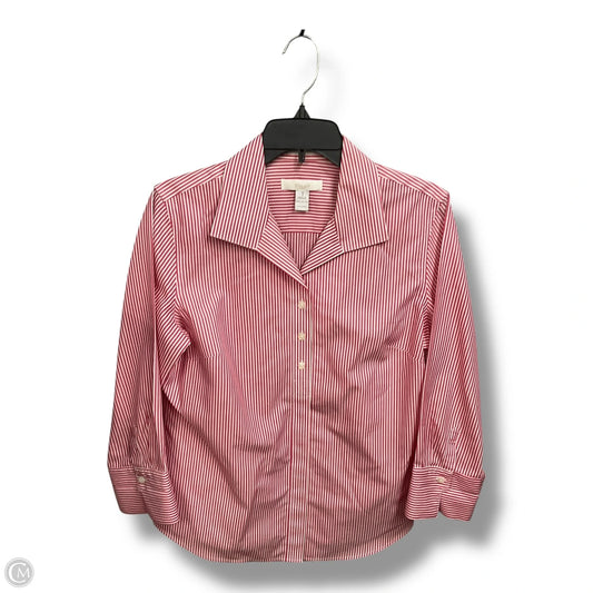 Blouse 3/4 Sleeve By Chicos In Striped Pattern, Size: M