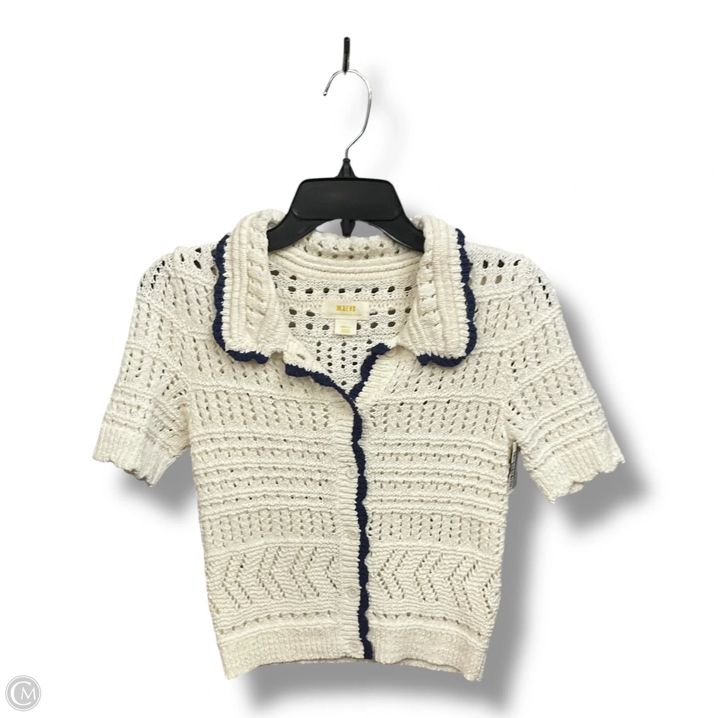 Sweater Short Sleeve By Maeve In Ivory, Size: S