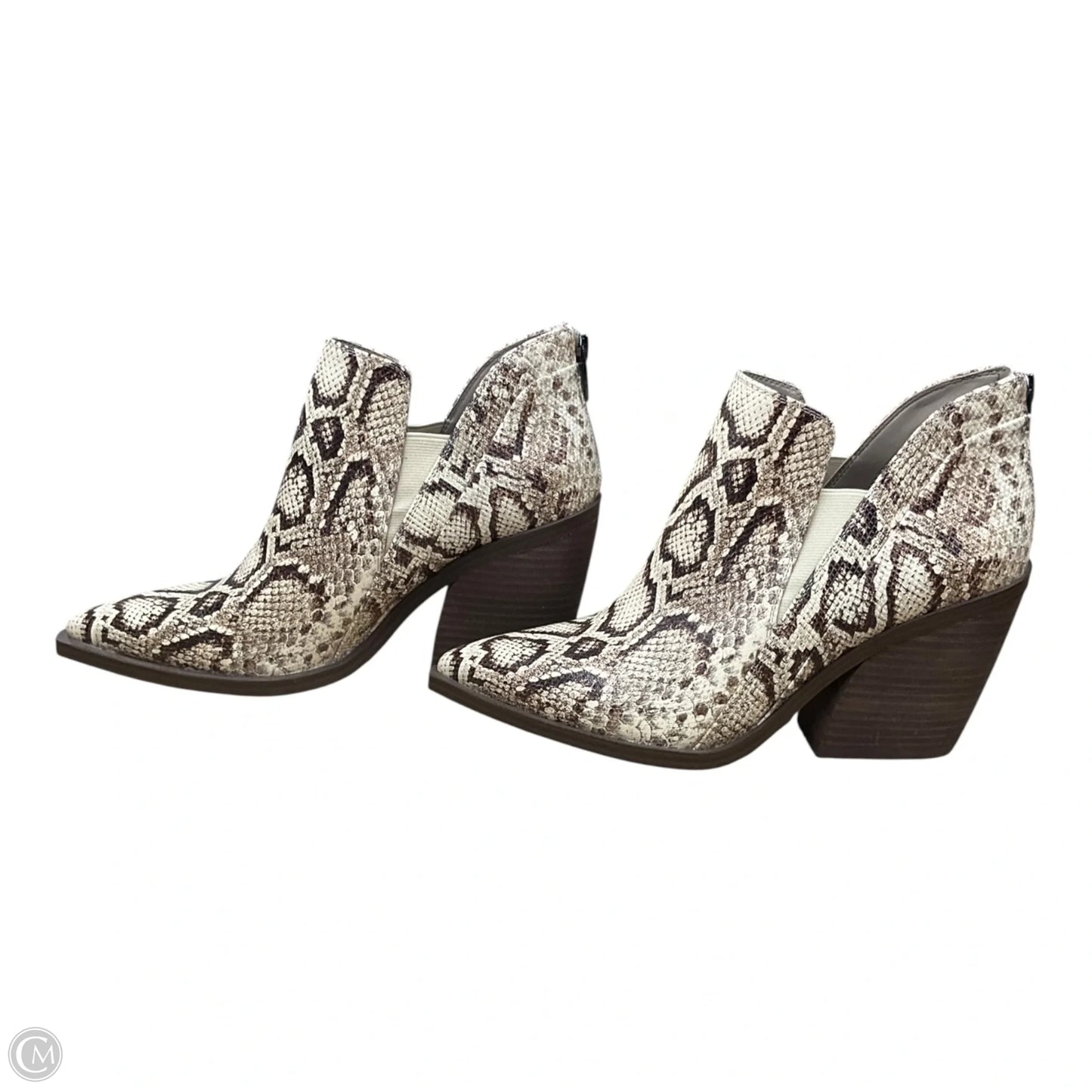 Boots Ankle Heels By Vince Camuto In Animal Print, Size: 10