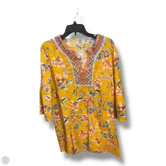Dress Casual Short By Johnny Was In Floral Print, Size: S