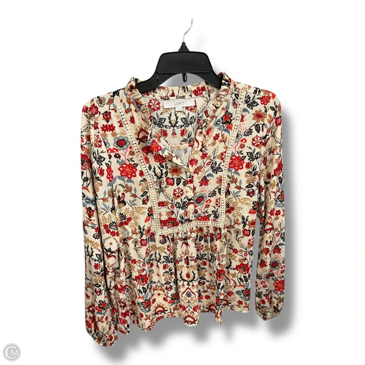 Blouse Long Sleeve By Loft In Floral Print, Size: S