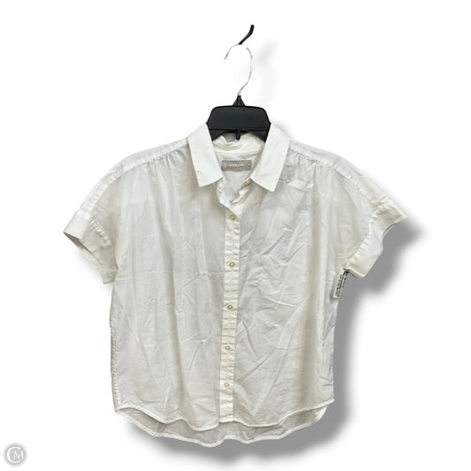 Blouse Sleeveless By Everlane In White, Size: S