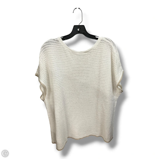 Sweater Short Sleeve By Pure Jill In White, Size: Xl