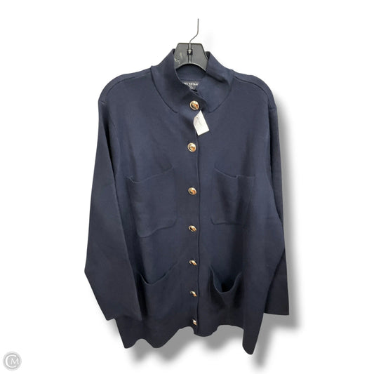 Cardigan By Lane Bryant In Navy, Size: 3x