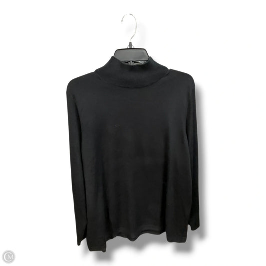 Top Long Sleeve Basic By J. Jill In Black, Size: 2x