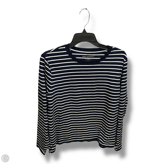 Top Long Sleeve Basic By Free Assembly In Striped Pattern, Size: Xl