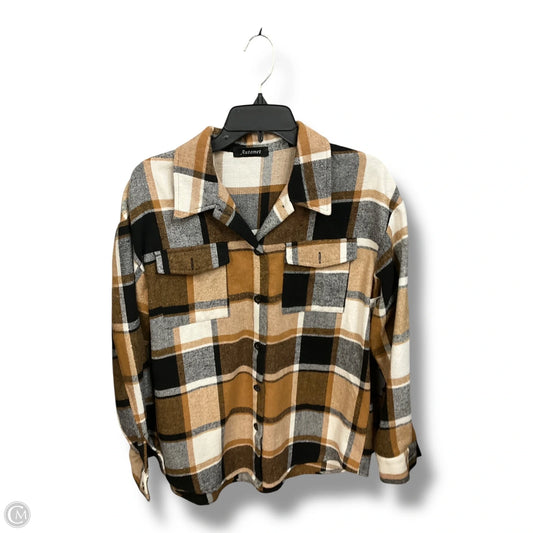 Jacket Shirt By Automet In Plaid Pattern, Size: S