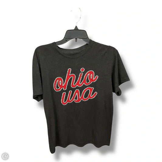 Top Short Sleeve By Clothes Mentor In Grey & Red, Size: M