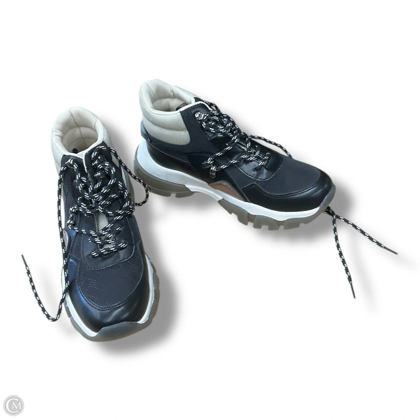 Shoes Hiking By Clothes Mentor In Black & Cream, Size: 8.5