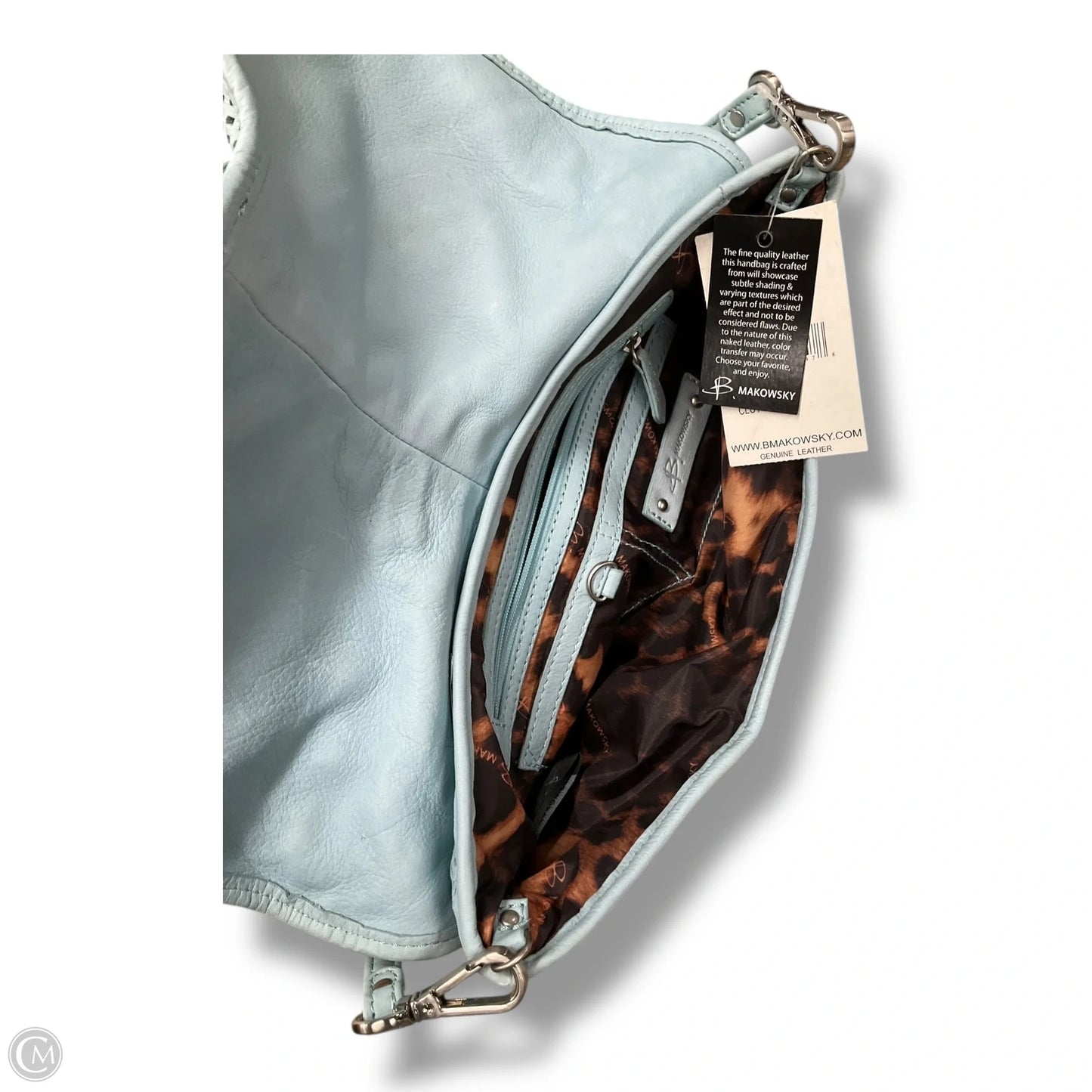 Handbag Leather By Makowsky, Size: Small