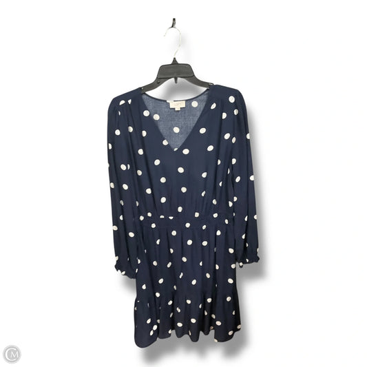 Dress Casual Short By Loft In Polkadot Pattern, Size: L