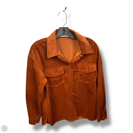 Blouse Long Sleeve By Workshop In Brown, Size: M