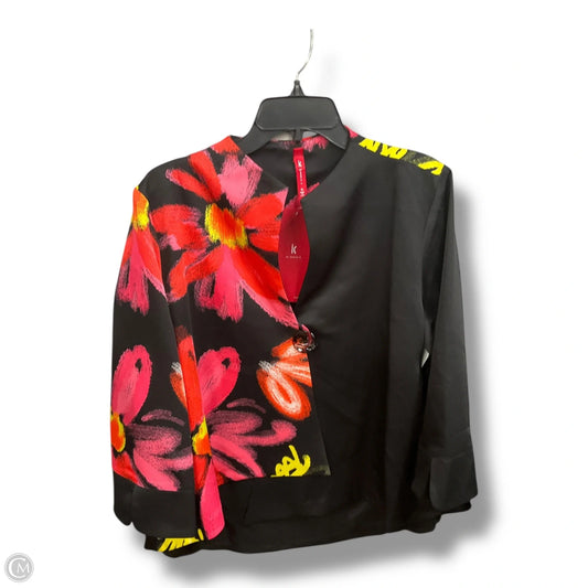 Cardigan By Ic By Connie K In Black & Pink, Size: Xl
