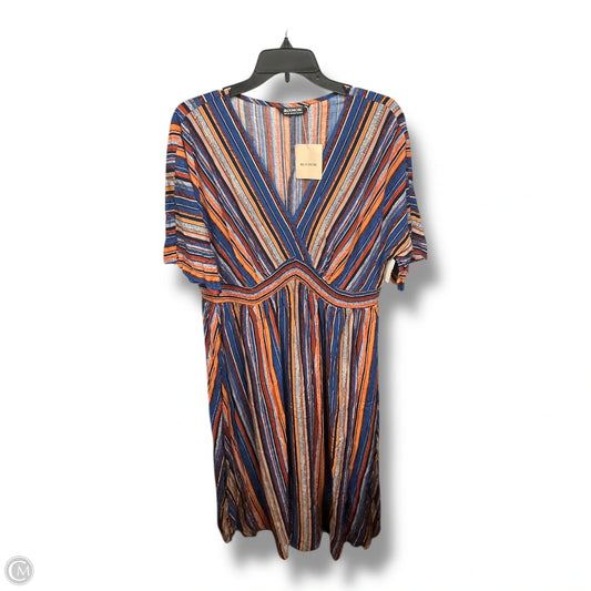Dress Casual Maxi By Bloomchic In Blue & Orange, Size: 1x
