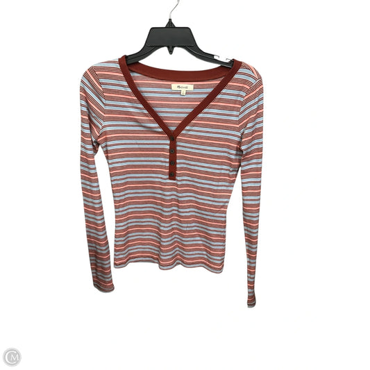 Top Long Sleeve By Madewell In Striped Pattern, Size: M