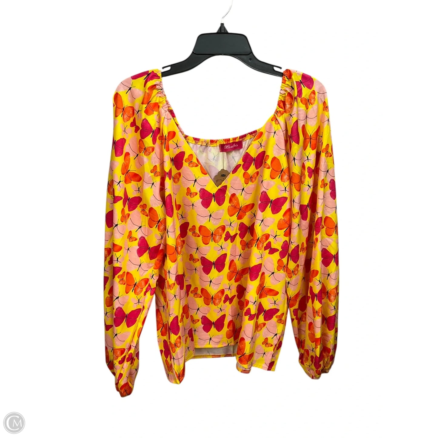 Blouse Long Sleeve By Clothes Mentor In Animal Print, Size: Xl