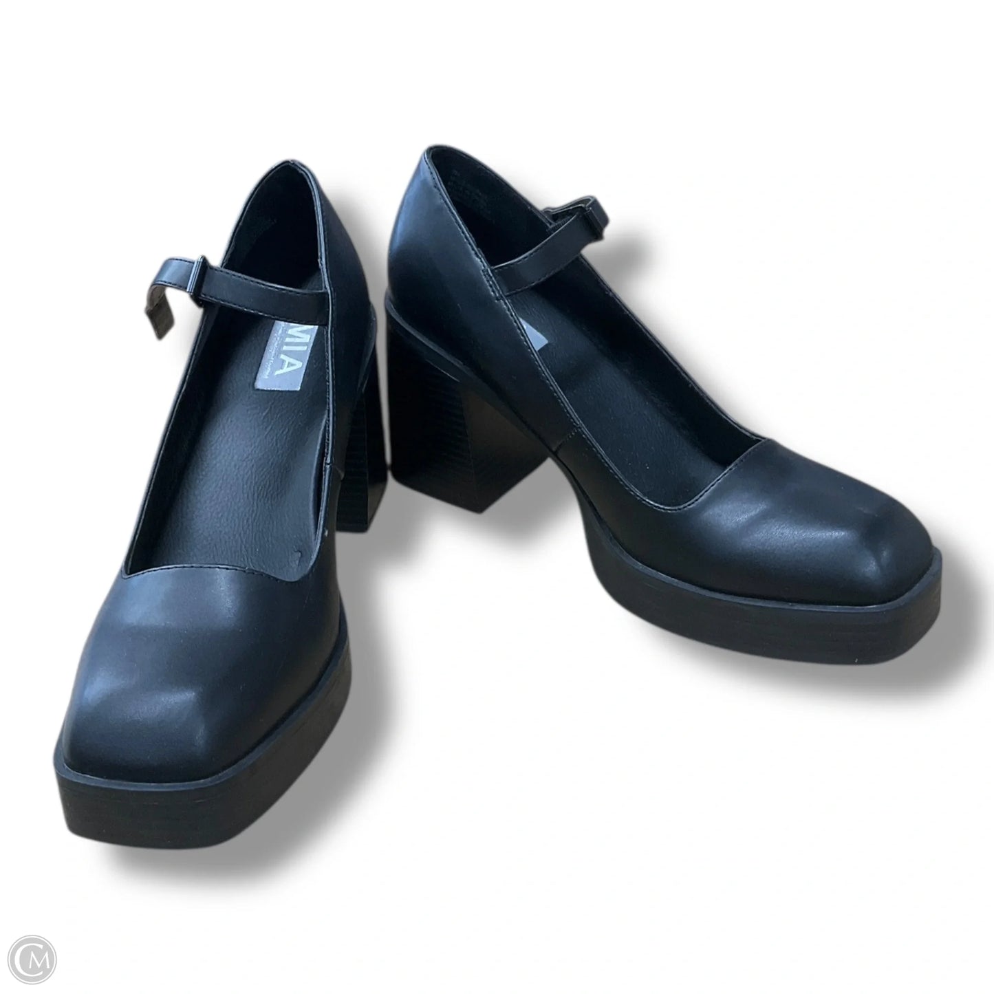 Shoes Heels Block By Mia In Black, Size: 9