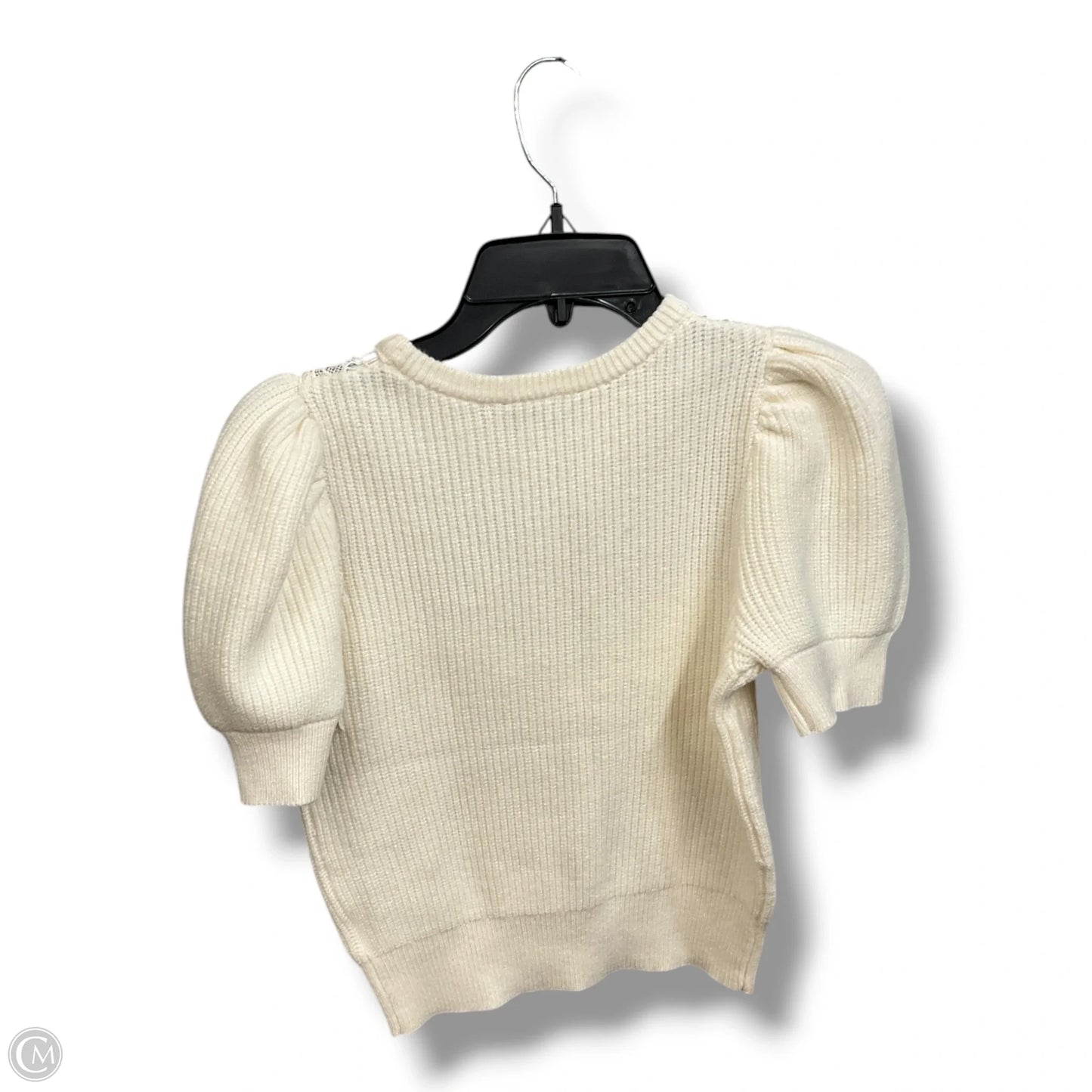Sweater Short Sleeve By Express In Ivory, Size: Xs