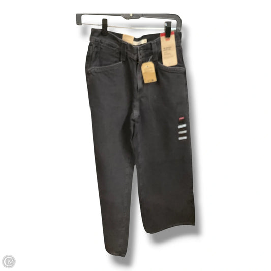Jeans Wide Leg By Levis In Black Denim, Size: 2