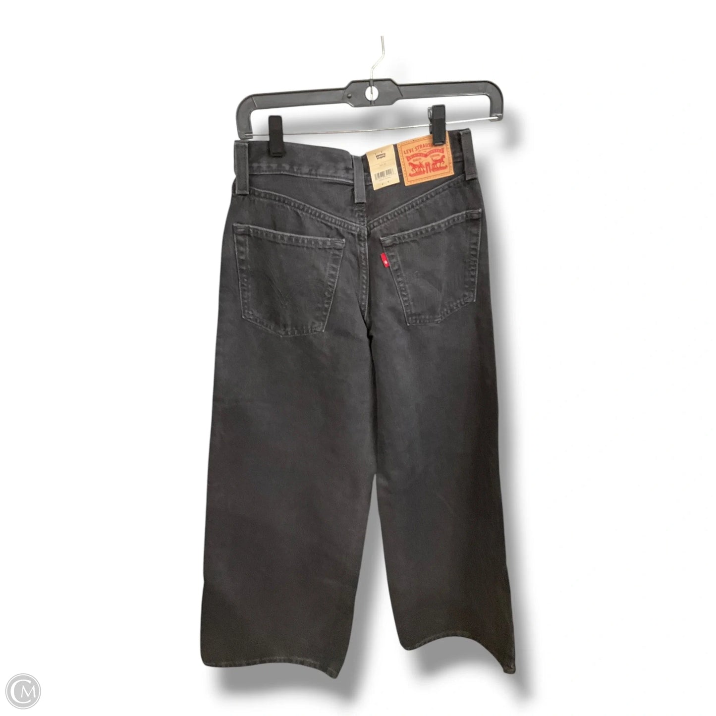 Jeans Wide Leg By Levis In Black Denim, Size: 2