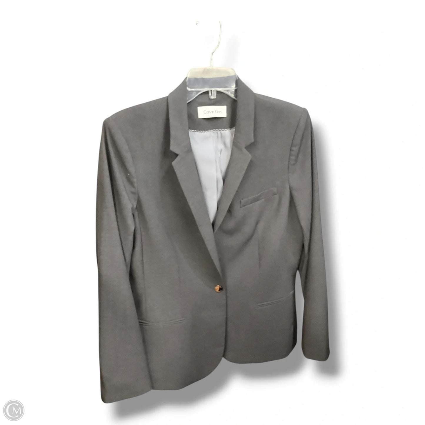 Blazer By Calvin Klein In Grey, Size: L