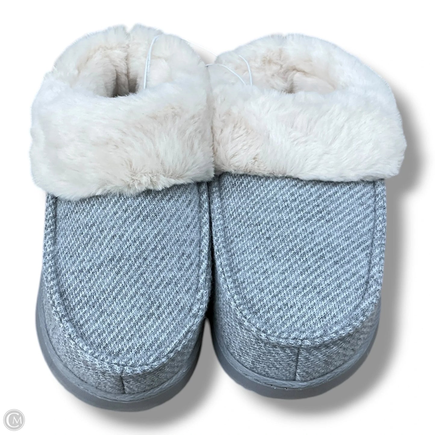 Slippers By Clothes Mentor In Grey