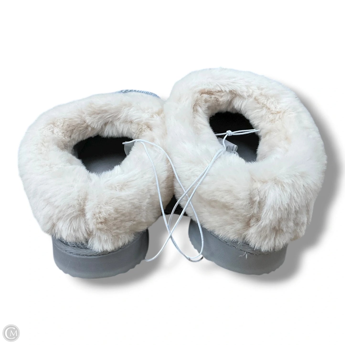 Slippers By Clothes Mentor In Grey