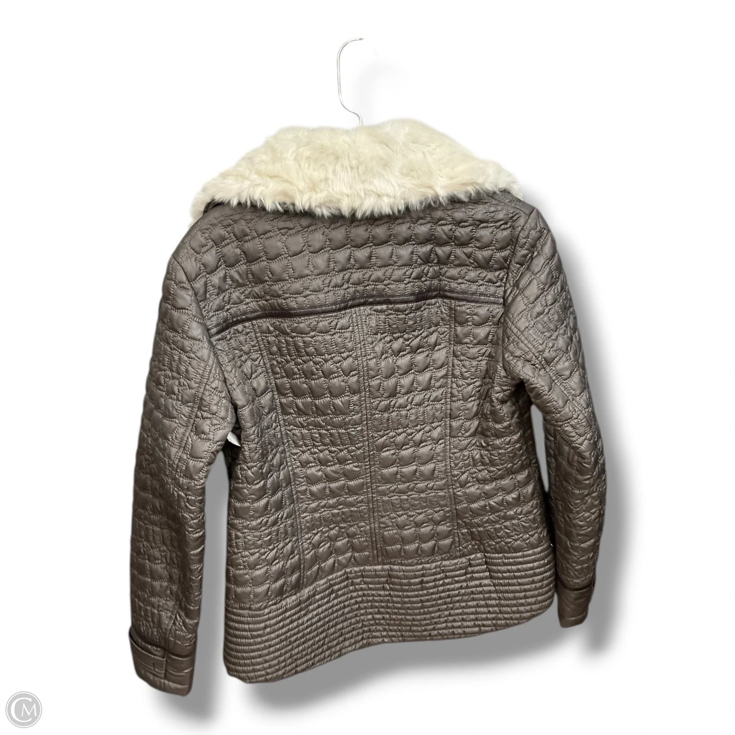 Jacket Puffer & Quilted By Via Spiga In Taupe, Size: S