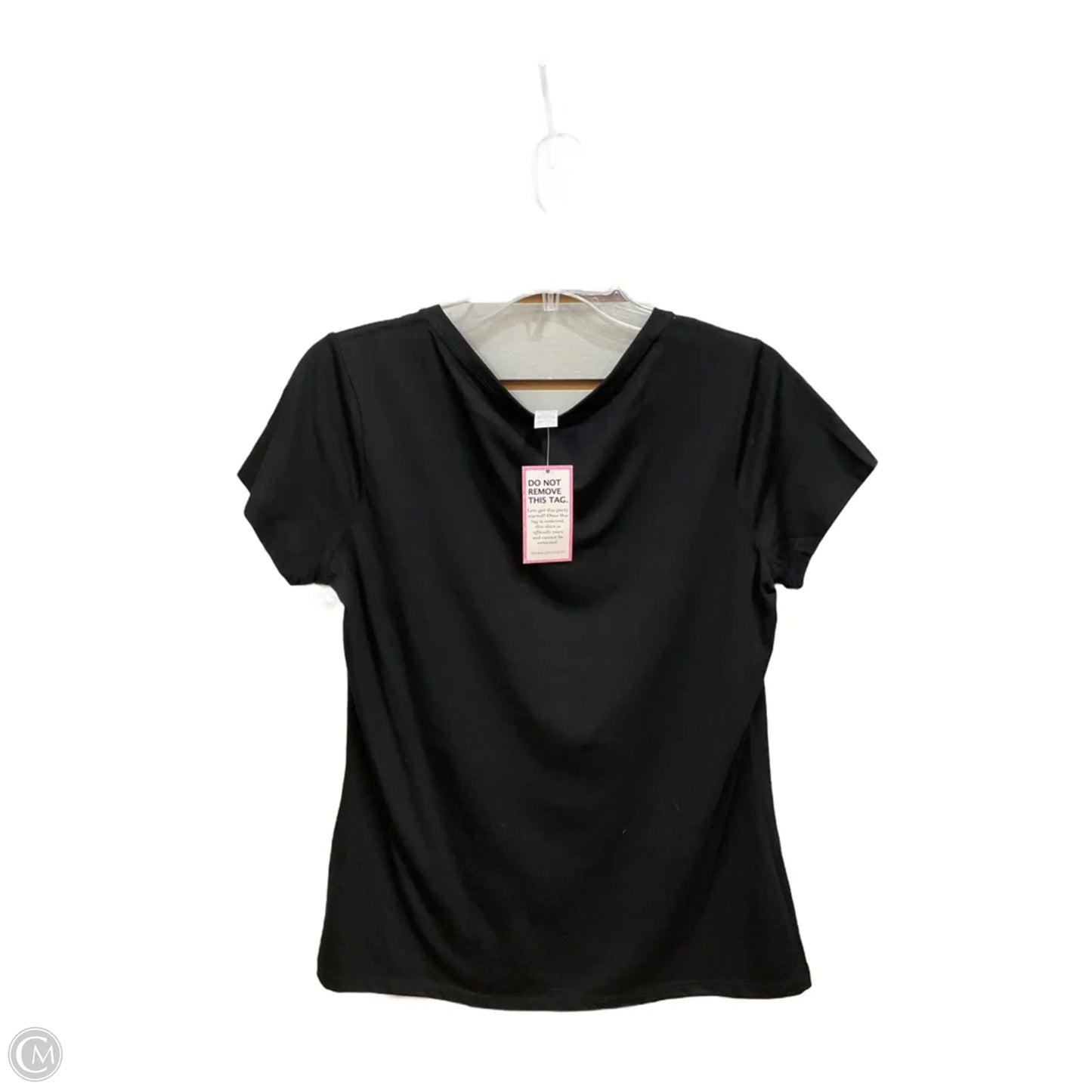 Top Short Sleeve By Clothes Mentor In Black, Size: M