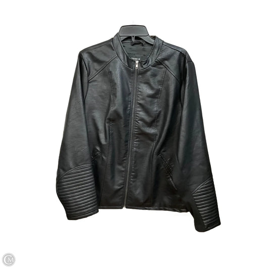Jacket Moto By Torrid In Black, Size: 3x