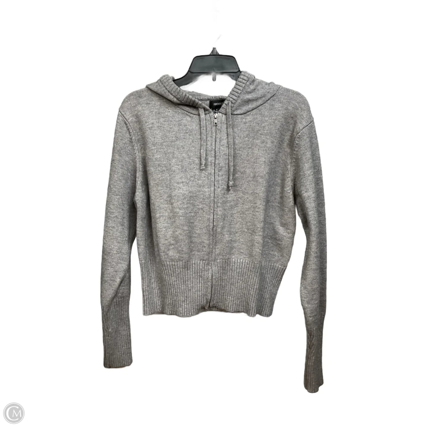 Sweater Cardigan By Forever 21 In Grey, Size: 3x