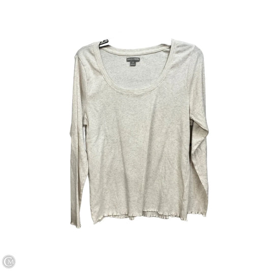 Top Long Sleeve By Falls Creek In Beige, Size: 1x