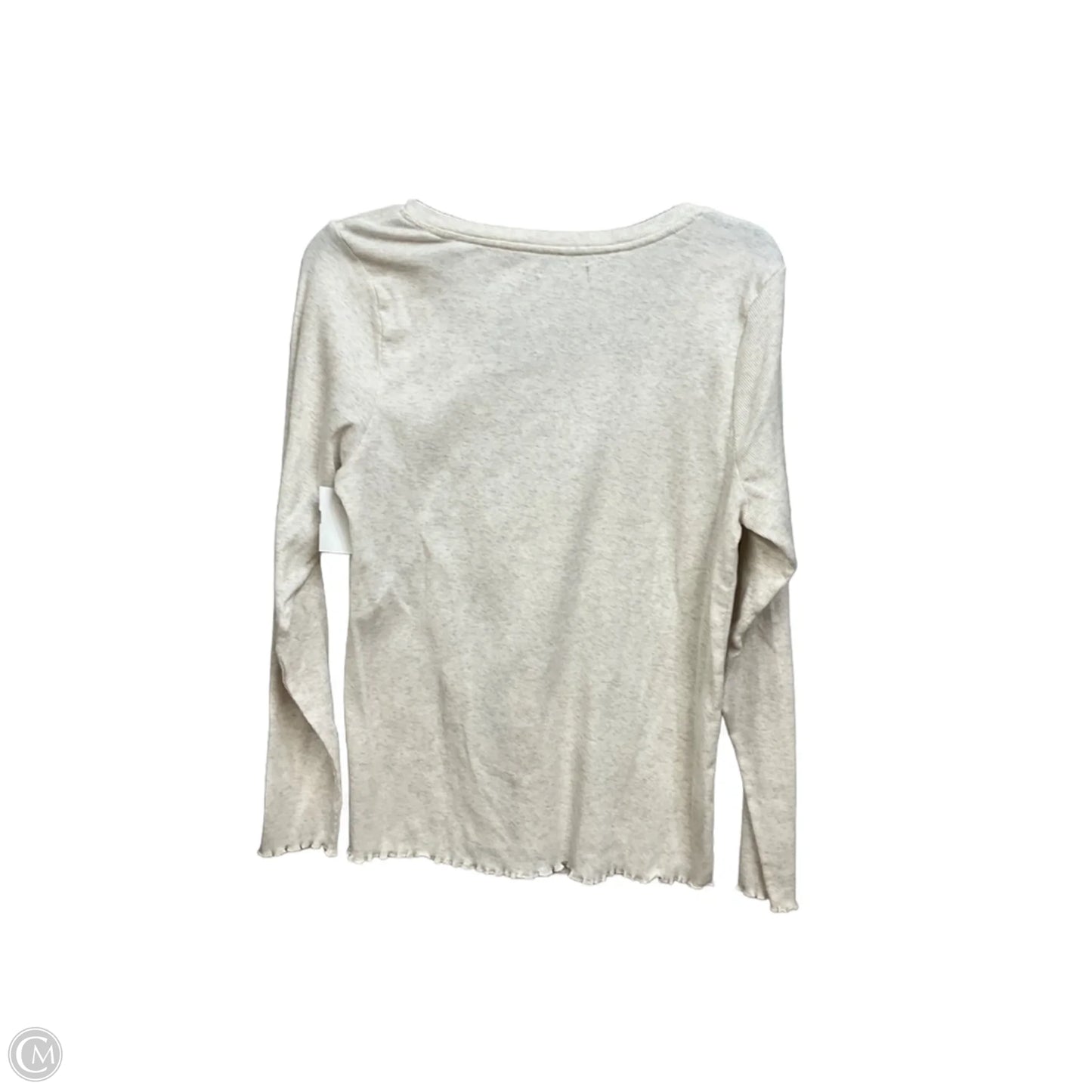 Top Long Sleeve By Falls Creek In Beige, Size: 1x