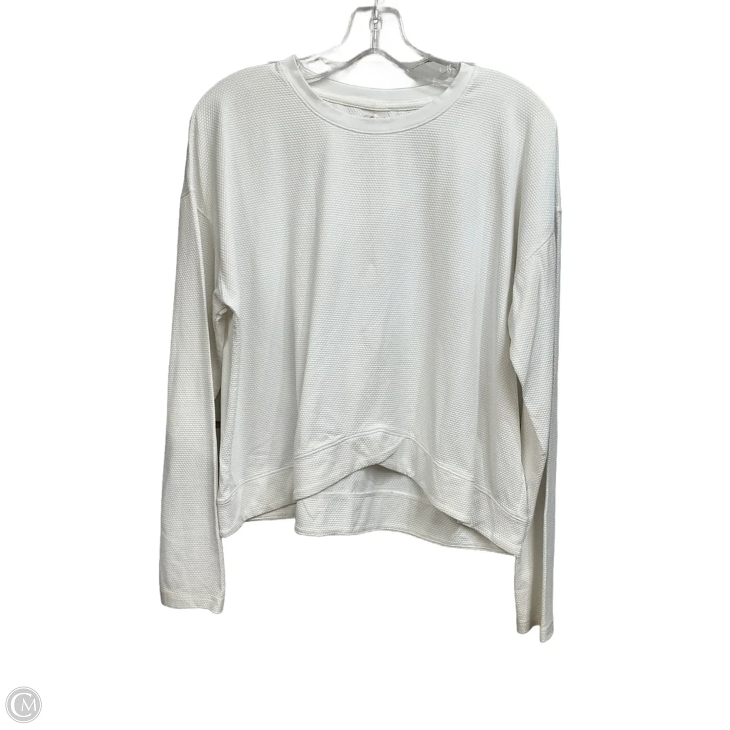 Athletic Top Long Sleeve Crewneck By Calia In White, Size: L