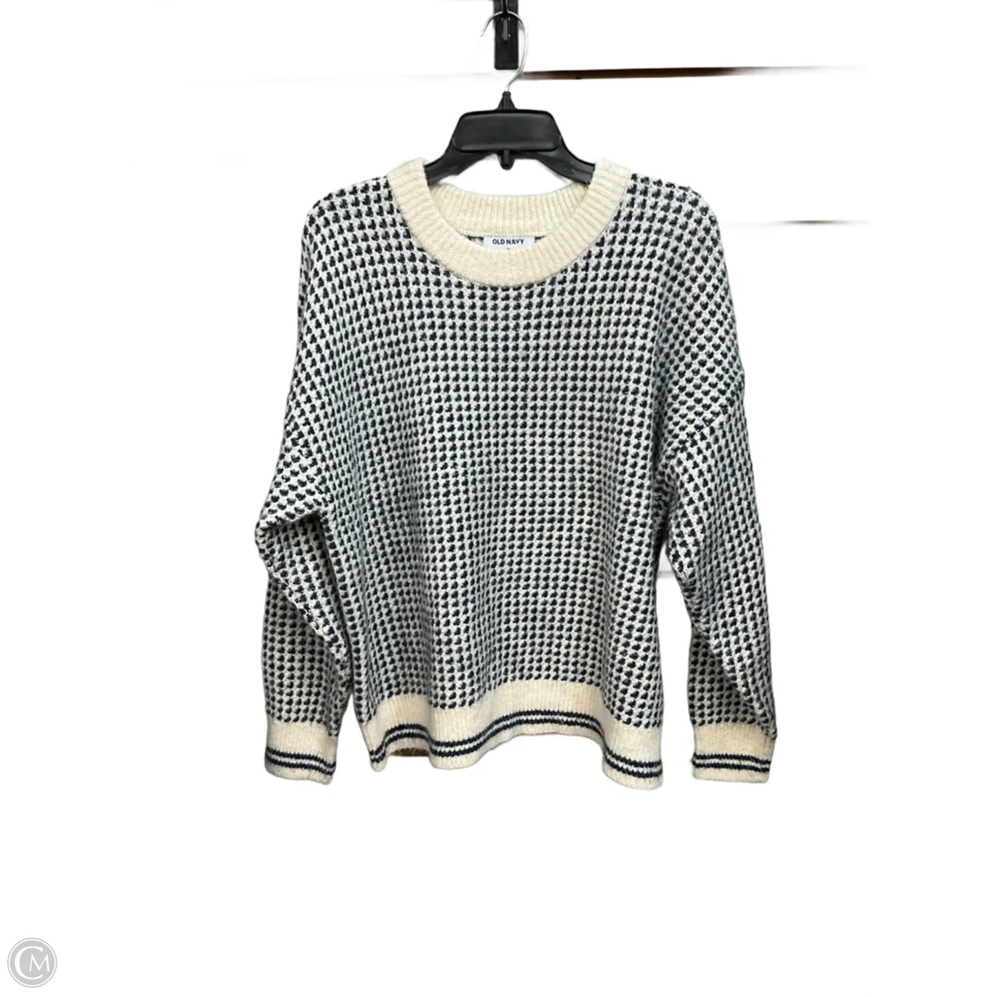 Sweater By Old Navy In Blue & Cream, Size: Xl