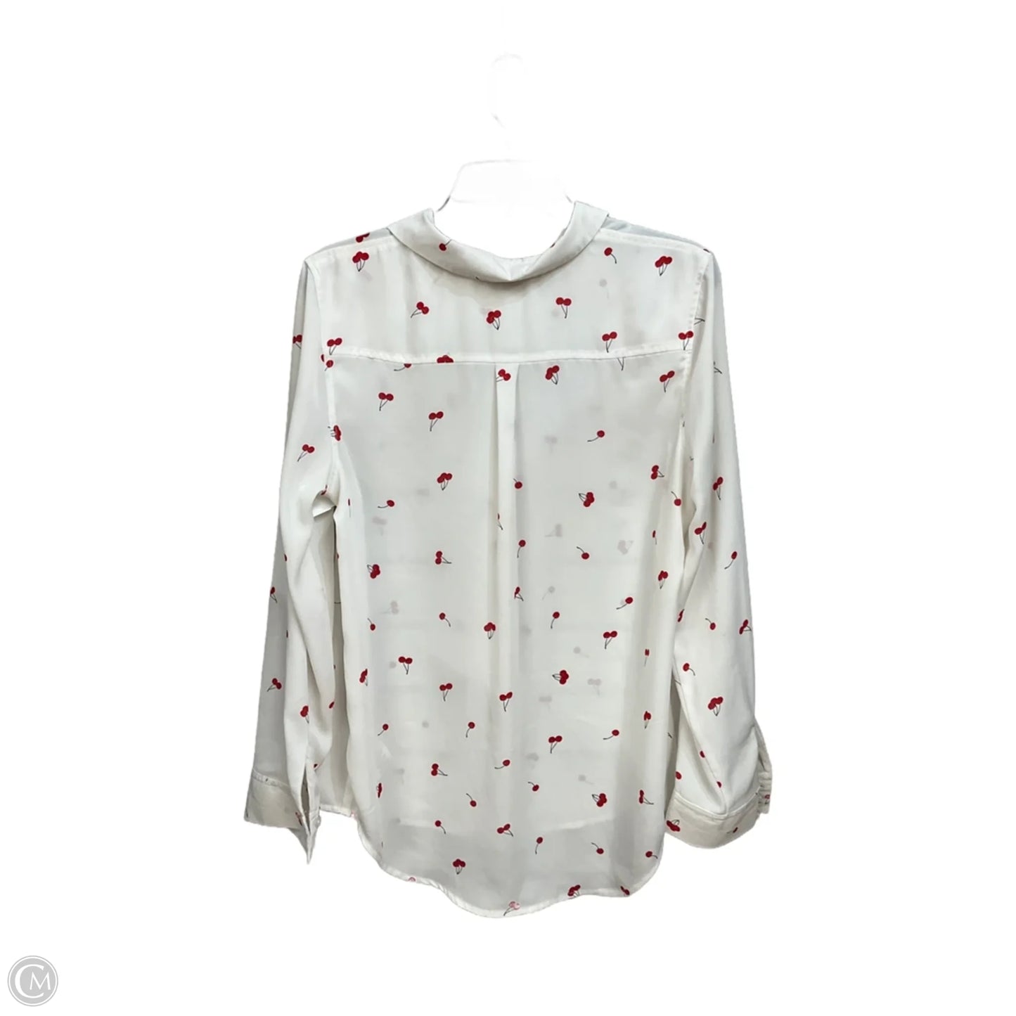 Blouse Long Sleeve By Como Blu In White, Size: M