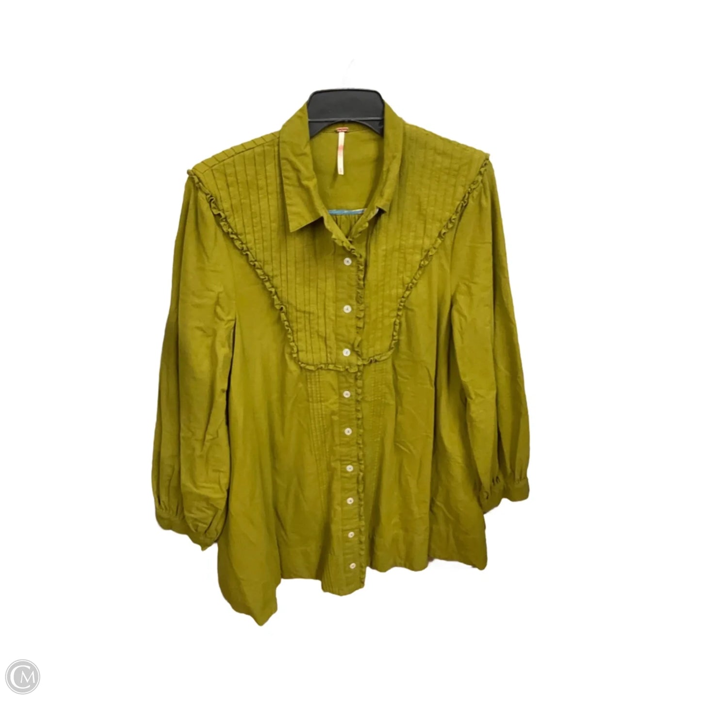 Tunic Long Sleeve By Free People In Green, Size: Xs