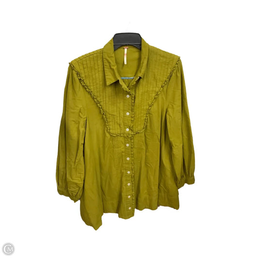 Tunic Long Sleeve By Free People In Green, Size: Xs