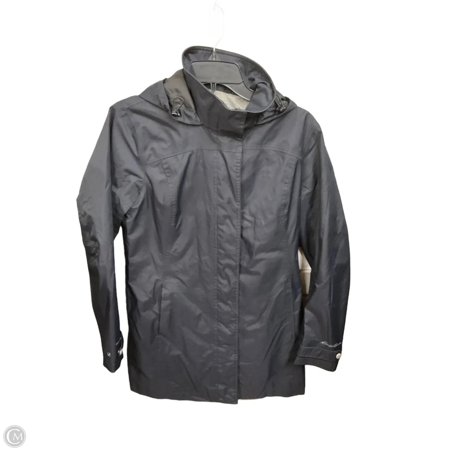 Coat Raincoat By Eddie Bauer In Black, Size: S