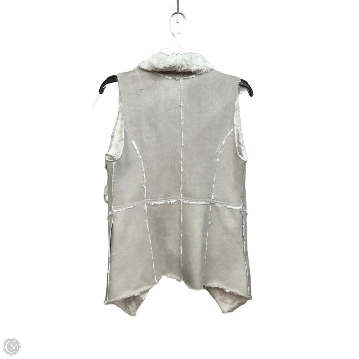 Vest Faux Fur & Sherpa By Altard State In Grey & White, Size: S