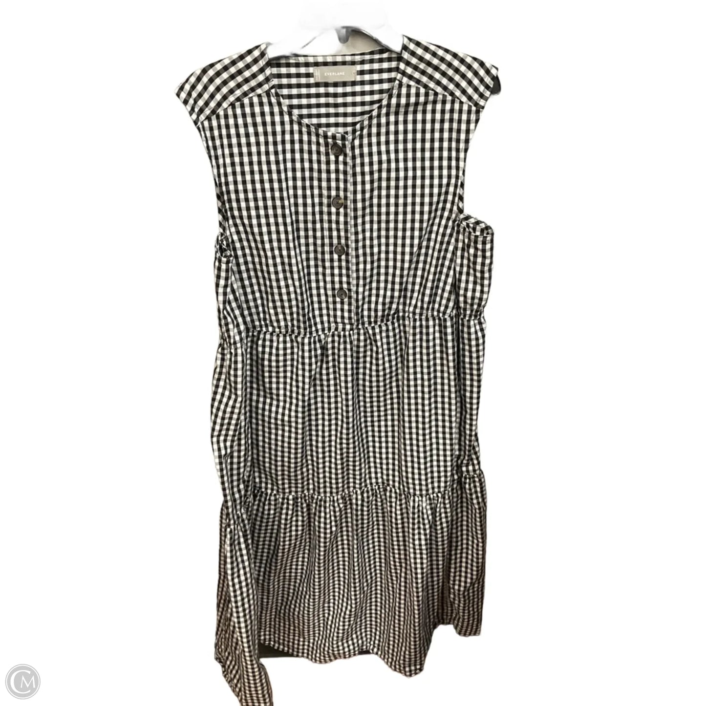 Dress Casual Maxi By Everlane In Checkered Pattern, Size: L