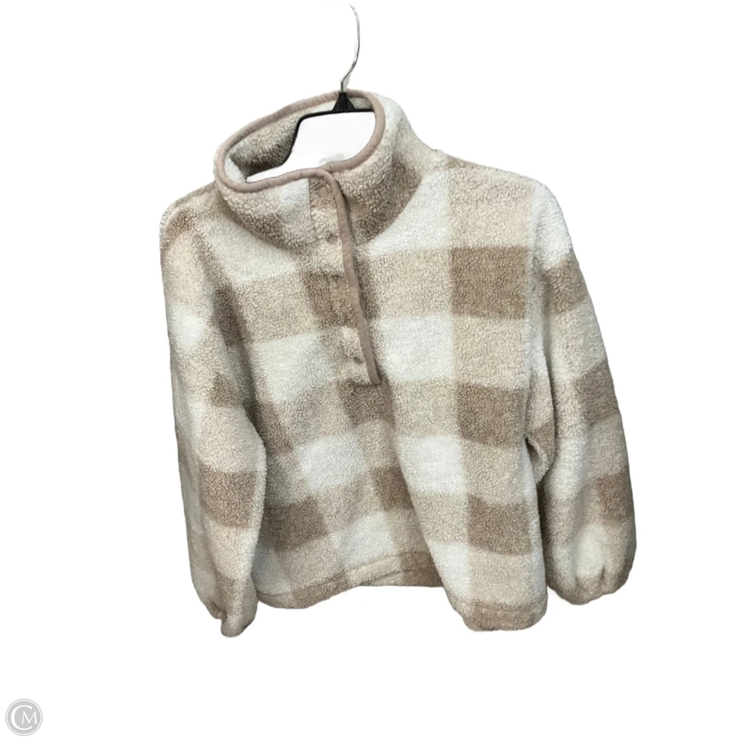 Athletic Fleece By Loft In Plaid Pattern, Size: M