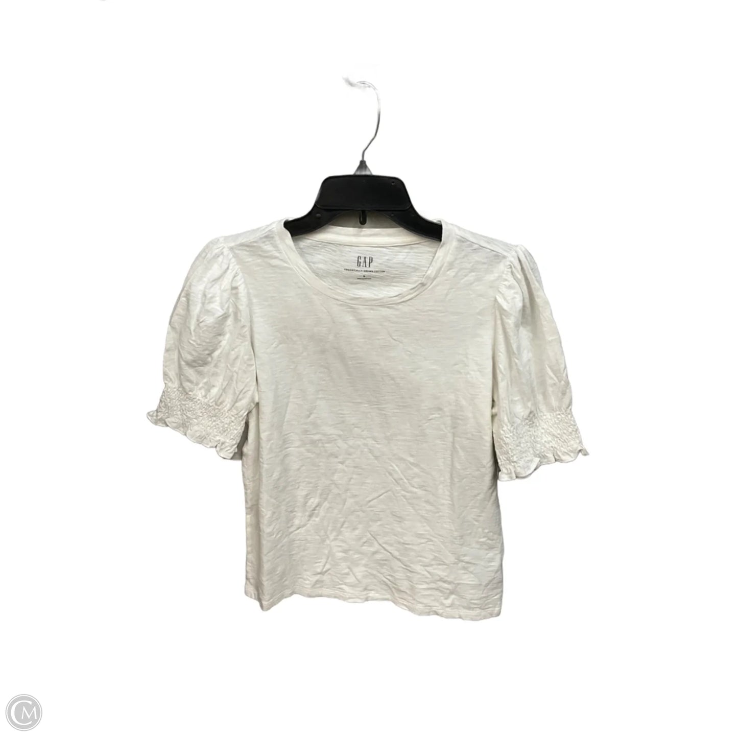 Top Short Sleeve By Gap In White, Size: S